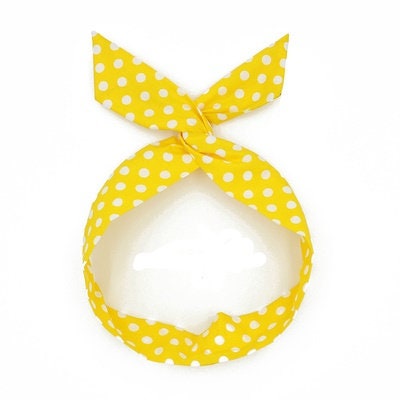 Cotton Polka Dots Wired Headband