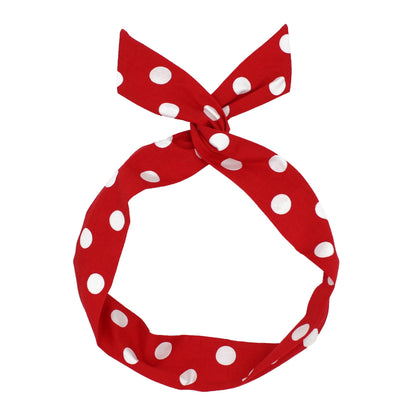 Cotton Polka Dots Wired Headband