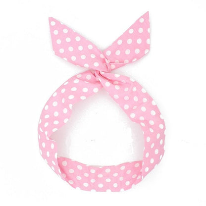 Cotton Polka Dots Wired Headband