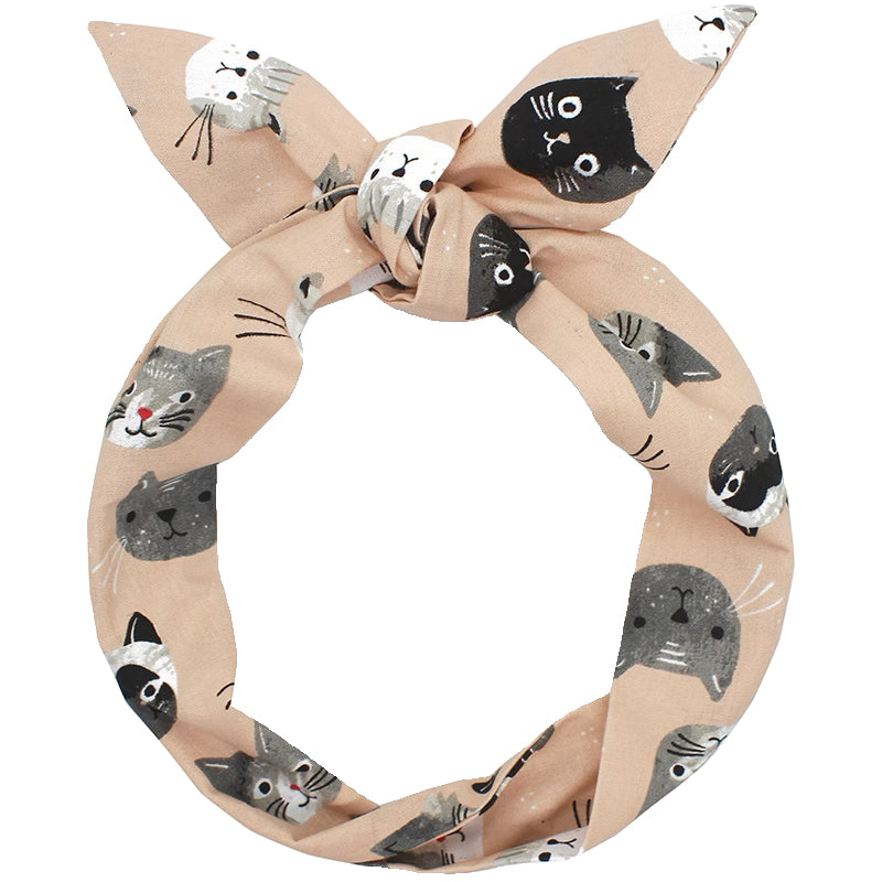 Cotton Pattern Wired Headband Art2