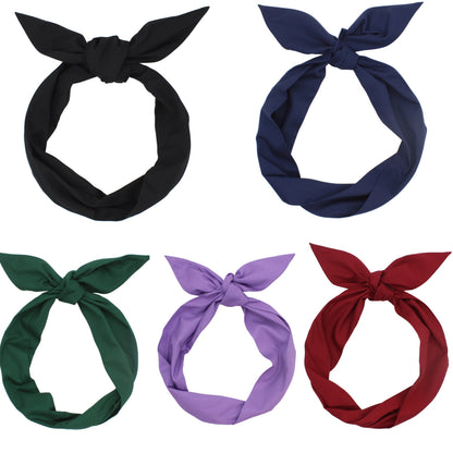 Cotton Solid Color Wired Headband