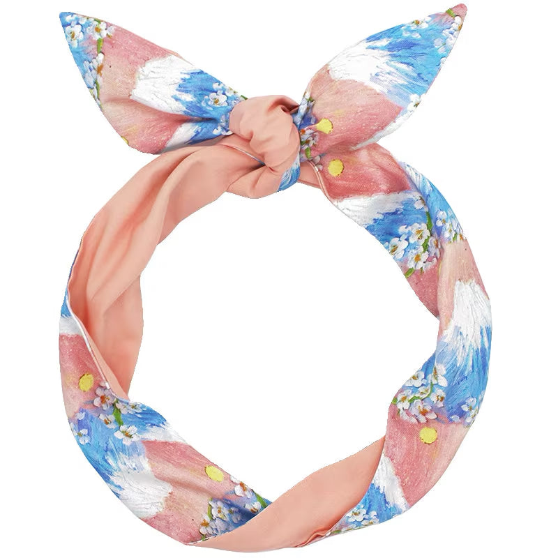 Cotton Pattern Wired Headband Art2